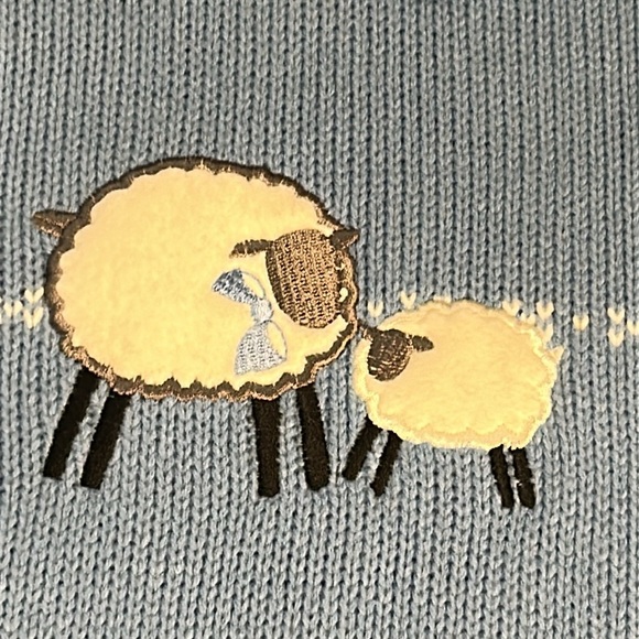 Vintage Allison Daley Fair Isle Black Sheep Knit Cardigan Sweater Full Zip sz 1X - Picture 9 of 16